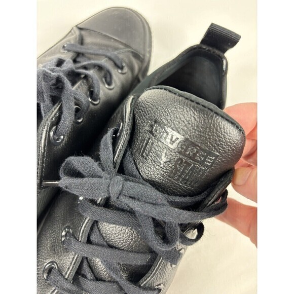 Converse Low Top Sneakers Black 8 Neoprene Gothic Goth Gothcore Black on Black - Picture 9 of 9